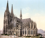Foto vom K�lner Dom, Seitenansicht